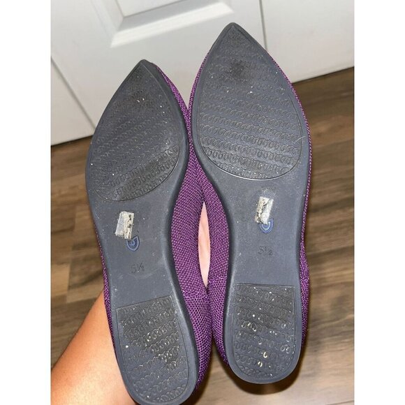 Rothys Womens Murberry Pointed Toe Knit Flats Size 5.5 - Picture 6 of 7